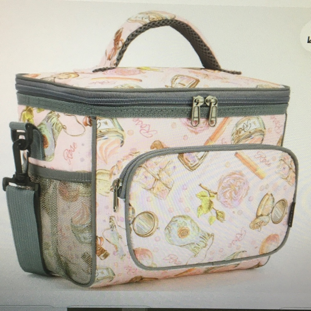 FLOWFLY/“ROSE PRINT”INSULATED PICNIC LUNCH BAG/NEW - Picture 3 of 6